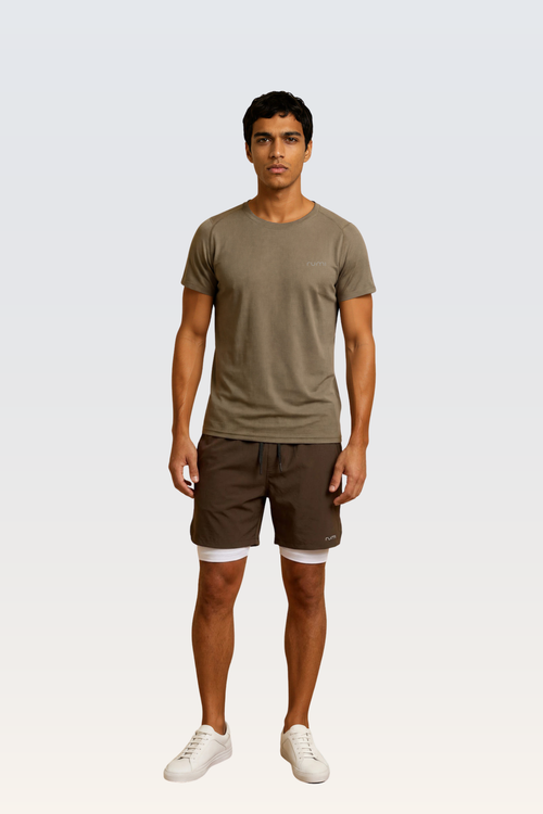 U StarAir Train Shorts With Lining - Cocoa