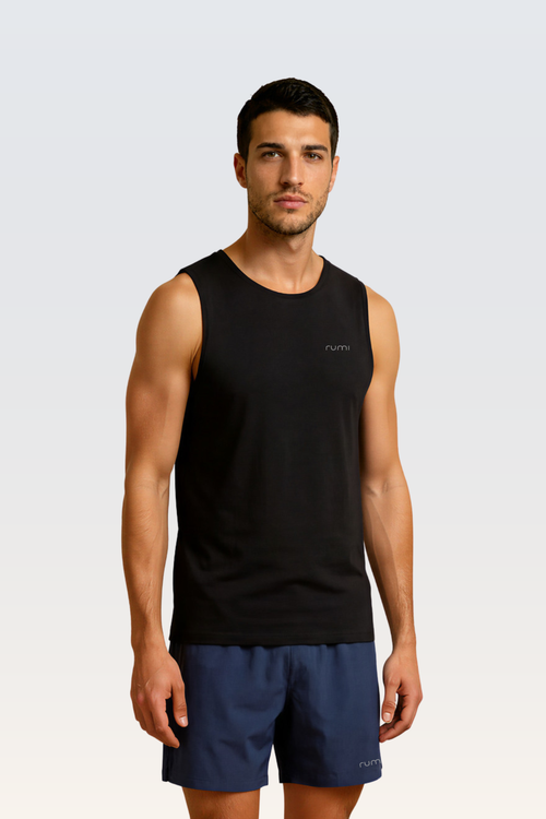 M Moon Air Muscle Tank - Black