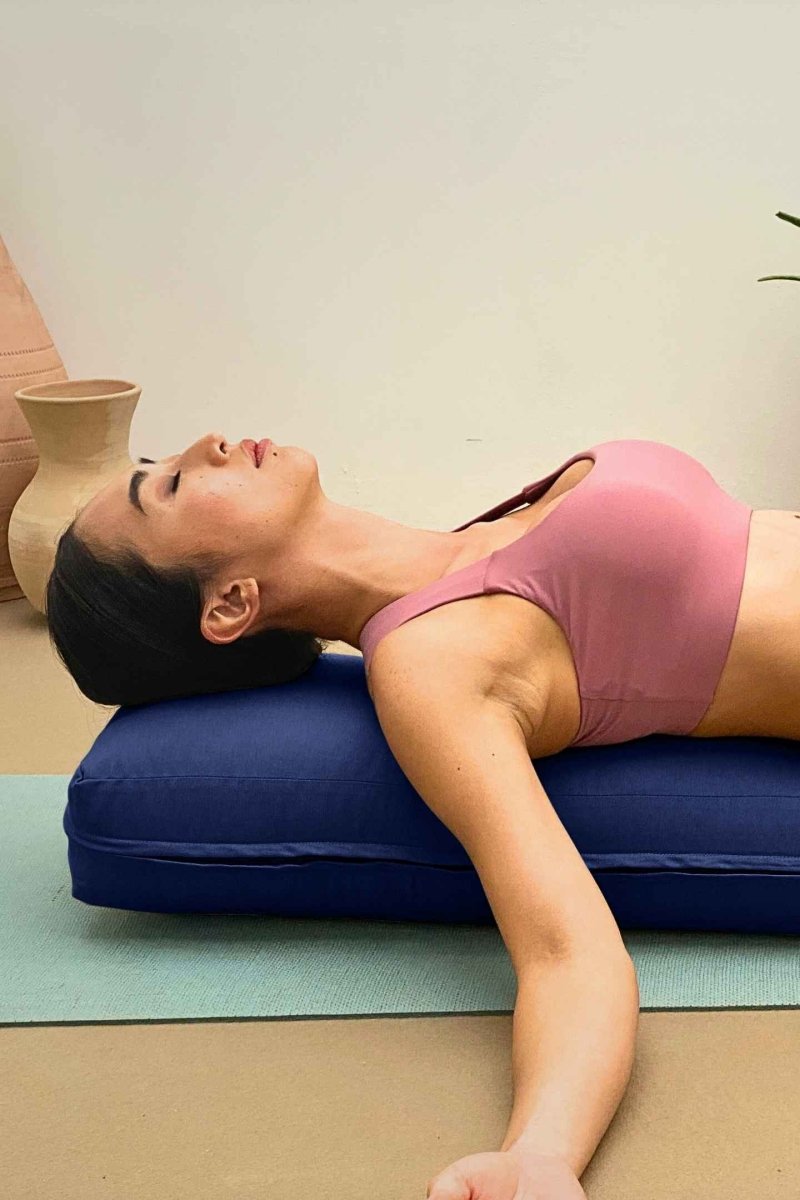 Rumi Earth - Cotton Yoga Bolster – Rectangular - Midnight - RU - YCB - RR - MT - Yoga Props