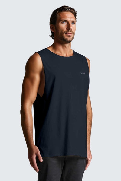Rumi Earth - M Moon Air Muscle Tank - Midnight - R531240MTP - Tops