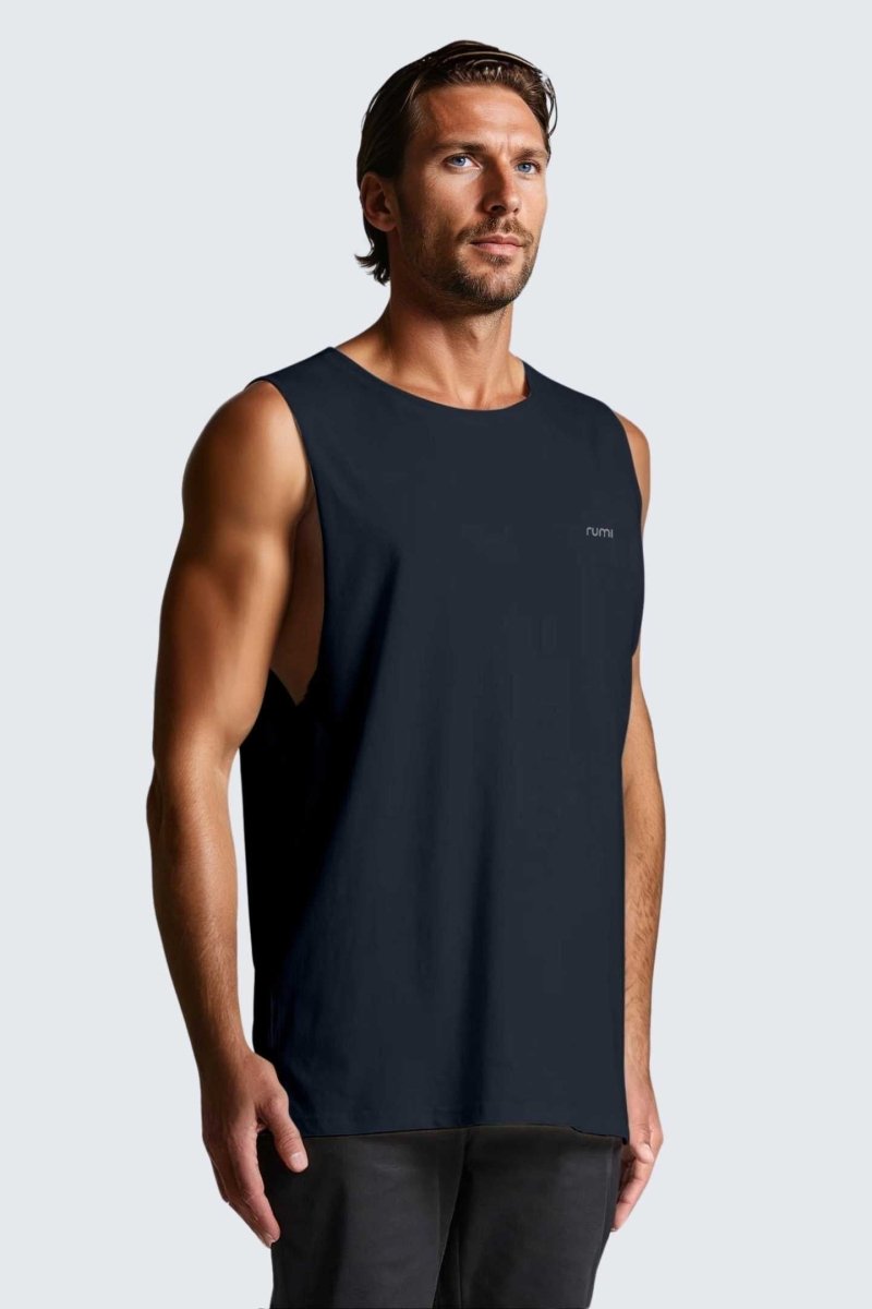 Rumi Earth - M Moon Air Muscle Tank - Midnight - R531240MTP - Tops