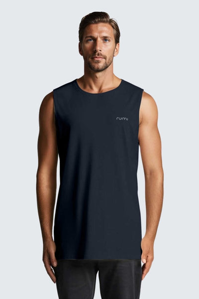 Rumi Earth - M Moon Air Muscle Tank - Midnight - R531240MTP - Tops