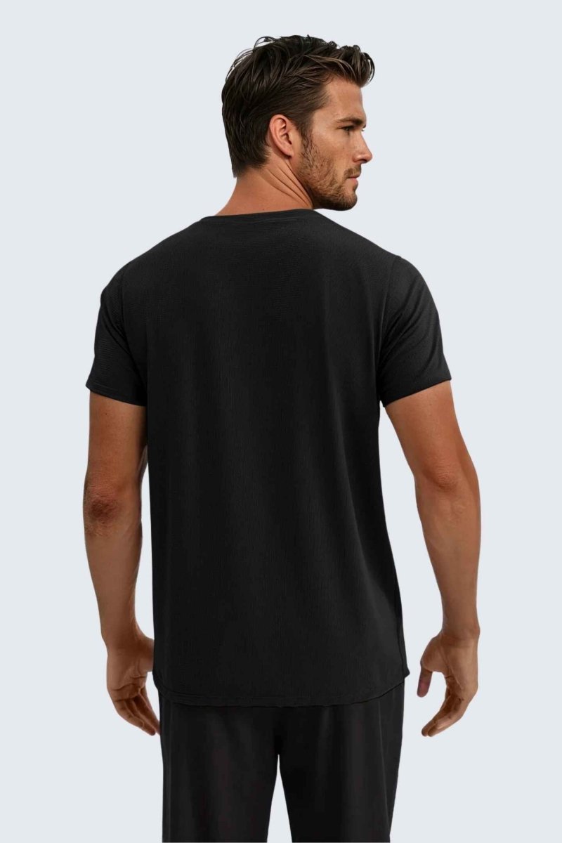 Rumi Earth - WU Sun Fit Tee Waffle - Black - R521220BKP - 