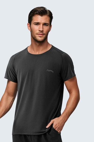Rumi Earth - WU Sun Fit Tee Waffle - Black - R521220BKP - 